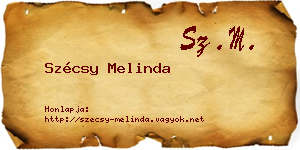 Szécsy Melinda névjegykártya