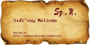 Szécsy Melinda névjegykártya